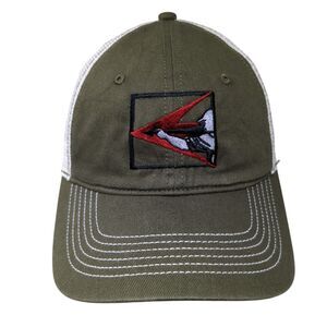 District Strapback Mesh Back Trucker Hat Green OSFA Embroidered